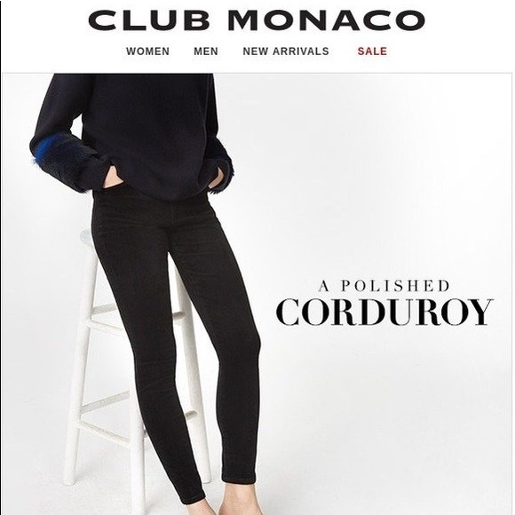 NWT Club Monaco Alessia Corduroy Pants: Size 4 - Picture 5 of 8